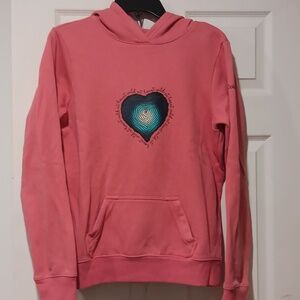 Columbia Coral Hoodie with Heart Graphic